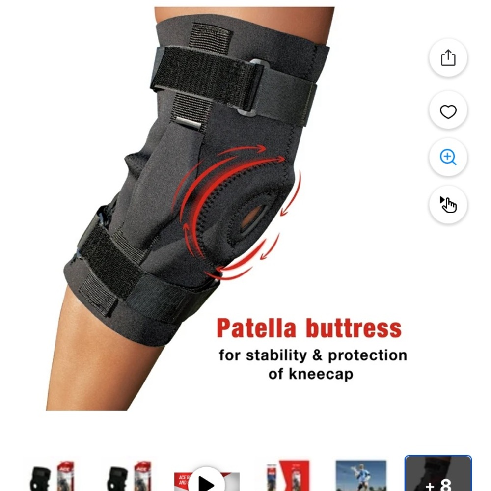 Kit and Ace Black Knee Support Brace